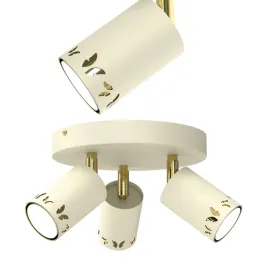 dziecieca-lampa-sufitowa-plafon-spot-led-bezowa-motylki-ecru-zloty-gu10