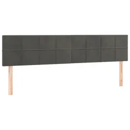 zaglowki-do-lozka-2-szt-ciemnoszary-100x5x78-88cm-aksamitny