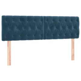 zaglowki-do-lozka-2-szt-ciemnoniebieski-80x7x78-88cm-aksamit