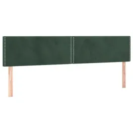 zaglowki-do-lozka-2-szt-ciemnozielony-100x5x78-88cm-aksamit