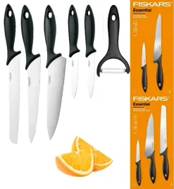 fiskars-essential-kpl-5-nozy-kuchenne-szefa-pudelko-skrobaczka-essential