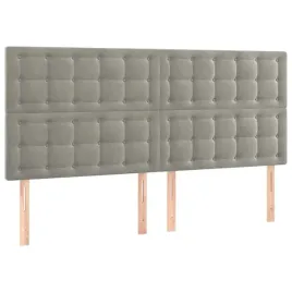 zaglowki-do-lozka-4-szt-jasnoszary-100x5x78-88cm-aksamitny