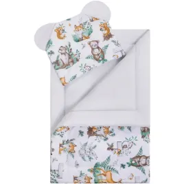 komplet-do-lozeczka-bawelniany-100x75-lesne-zwierzaki-bocioland
