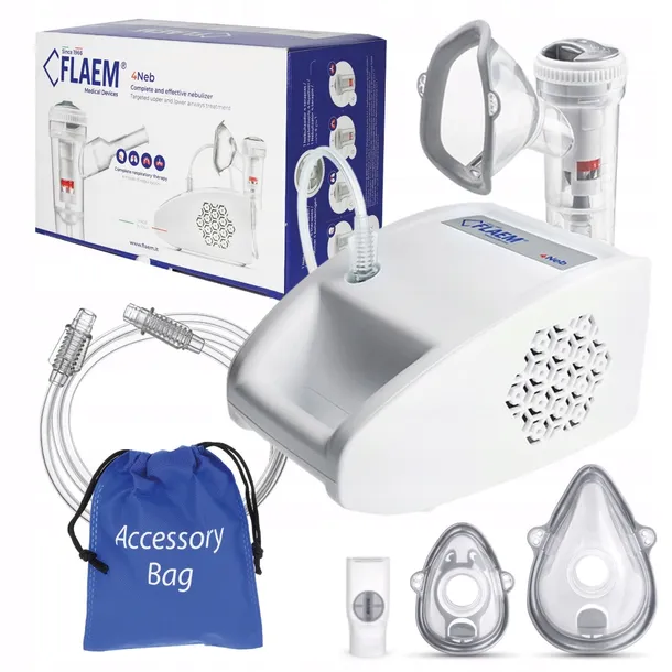 INHALATOR DLA DZIECI FLAEM 4NEB NEBULIZATOR RF9 4TRYBY PRACY CERTYFIKAT TUV