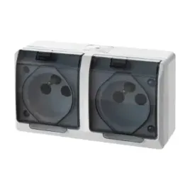 hermes-bialy-gniazdo-nt-2x-z-u-z-klapka-dymna-ip44-zaciski-srubowe-16a-250v