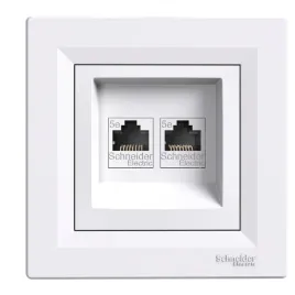 asfora-bialy-gniazdo-komputerowe-2x-cat-5e-utp-plaskie-eph4400121