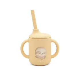 kubek-silikonowy-z-rurka-dla-dzieci-leniwiec-sassi
