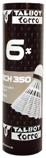 lotki-do-badmintona-talbot-torro-tech-350-medium-6-szt-biale-waga-z-opakowaniem-1-kg