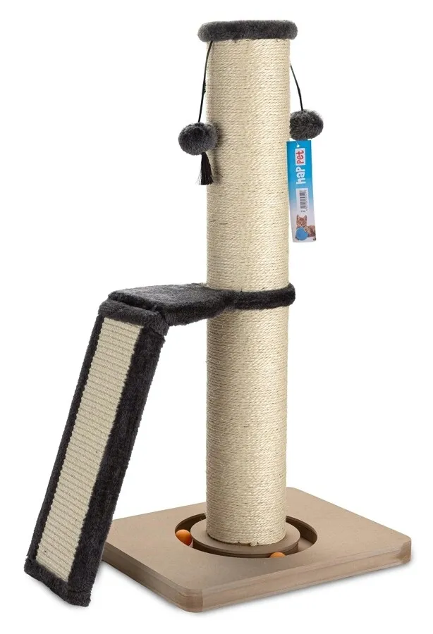 drapak-dla-kota-legowisko-slupek-z-zabawkami-4030765-cm-ciemnoszary-marka-happet