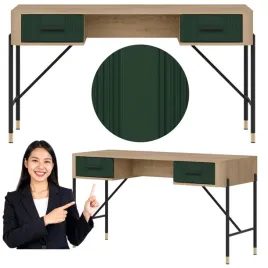 biurko-z-szufladami-stolik-do-pokoju-140-cm-dab-zielony-czarny-dante-dt23
