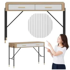 toaletka-z-szufladami-biurko-stolik-120-cm-dab-bialy-zloty-dante-dt19