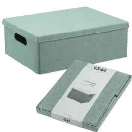 pudelko-do-przechowywania-pojemnik-skladany-z-pokrywa-zielony-36x27x13cm