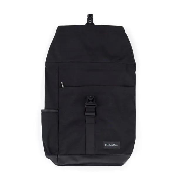 petiteandmars-plecak-do-wozka-jackob-absolute-black-wzor-dominujacy-paski