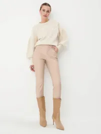 bezowe-spodnie-z-imitacji-skory-mohito-xxs