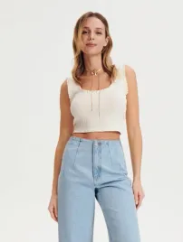 bezowy-bawelniany-top-na-ramiaczkach-reserved-l