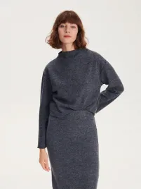 szara-bluza-ze-stojka-reserved-xs