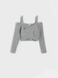 szary-sweter-z-odkrytymi-ramionami-reserved-l