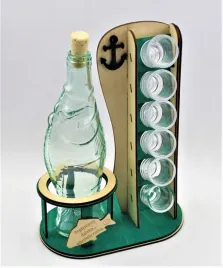 karafka-stojak-kieliszki-butelka-ryba-urodziny