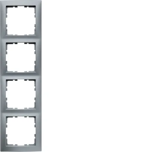 ramka-4-krotna-aluminium-b-kwadrat-berker-hager-waga-z-opakowaniem-0-1-kg