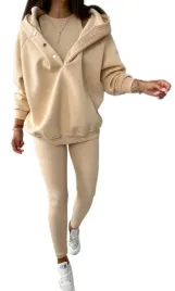 wloski-dres-komplet-3czesci-top-legginsy-bezowy