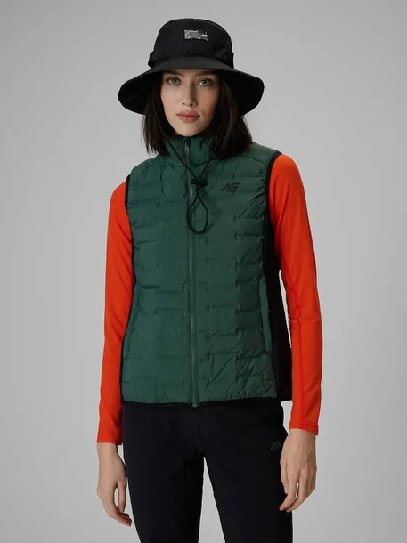 Bezrękawnik 4F PRO z Primaloft Silver damski 4FWSS26TVJAF348-43S Zielony L