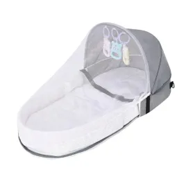 skladane-lozeczka-dzieciece-przenosne-lozko-do-spania-dla-niemowlat-szare