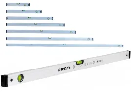 zestaw-poziomnic-40-200cm-pro600-plus-biale-7-sztuk-do-wyznaczania-spadkow