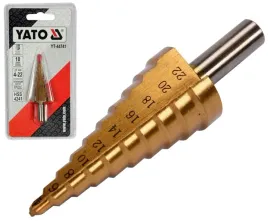yt-44741-wiertlo-stopniowe-4-22mm-stozkowe-tytan