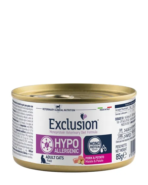 EXCLUSION HYPOALLERGENIC CAT ADULT PORK & POTATO 0,085 KG