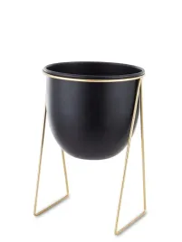 doniczka-oslonka-na-stojaku-czarna-zlota-glamour