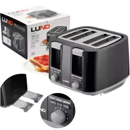 lund-toster-1300-1500w-czarny-4-tosta-regulacja
