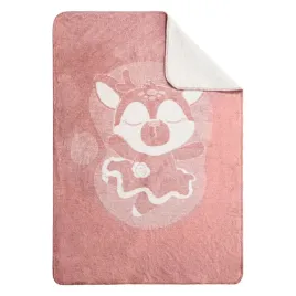 rozowy-naturalny-koc-dzieciecy-100x150-baletnica