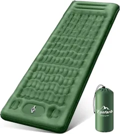 kingcamp-nadmuchiwana-mata-kempingowa-z-wbudowana-pompka-nozna-zielona