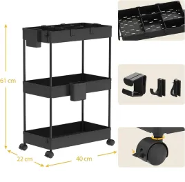 polka-do-przechowania-na-kolkach-3-poziomy-spacekeeper-czarny-61x40x22-cm