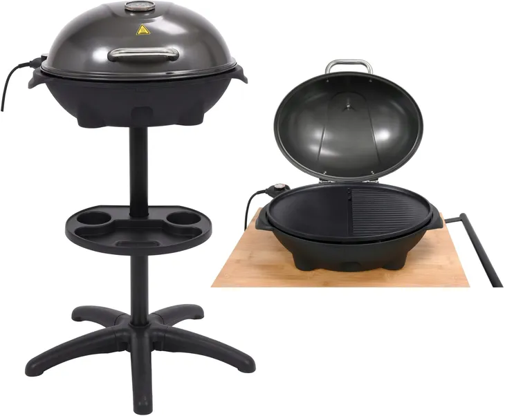 Grill Elektryczny 2400W Do Mięsa Warzyw Opiekacz Lund Stojący Czarny