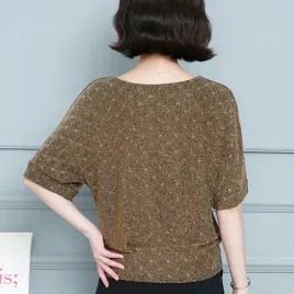 damska-bluzka-letnia-koszulka-tunika-z-krotkim-rekawem-zielone-liscie-m