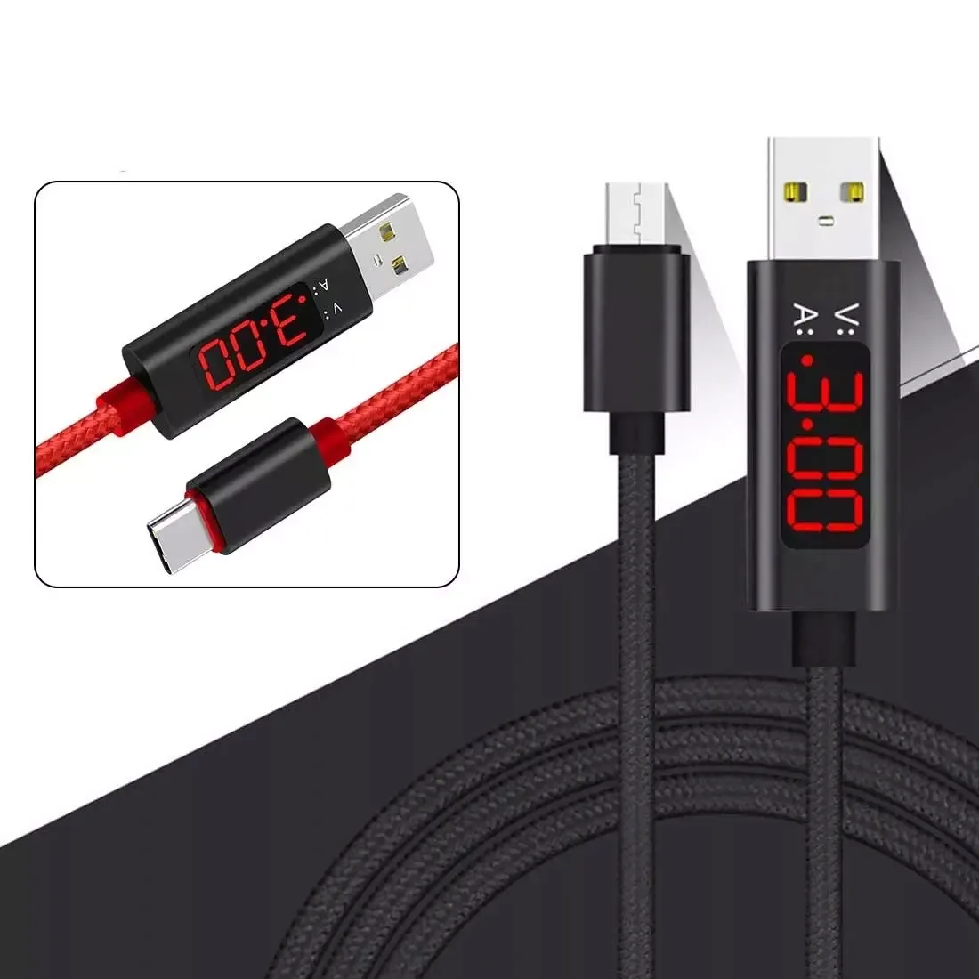 kabel-led-usb-typ-c-3-0-qc-2a-1m-miernik-amp-volt-kolor-czerwony