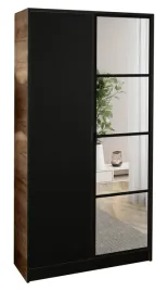 szafa-garderoba-lumi-105-2d-dab-c-czarny-lustro-eden-uchwyt-cz