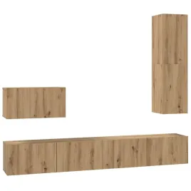 szafka-na-telewizor-na-sciane-4-szt-dab-rzemieslniczy
