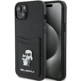 etui-karl-lagerfeld-saffiano-cardslot-karlandchoupette-metal-pin-do-iphone-15
