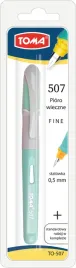 pioro-wieczne-rubber-grip-to-507-toma-pastelowy-szaro-zielony-linia-05mm