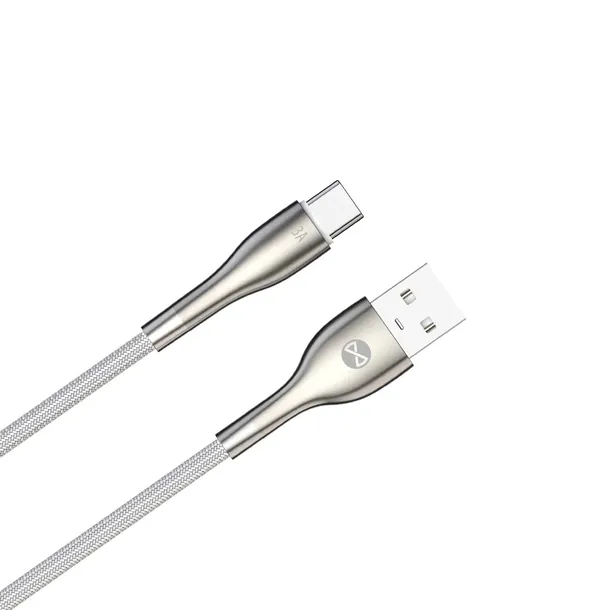 forever-kabel-sleek-usb-usb-c-10-m-3a-bialy