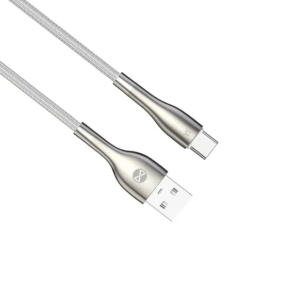 forever-kabel-sleek-usb-usb-c-10-m-3a-bialy