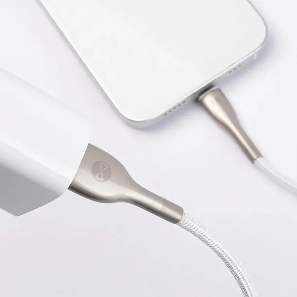 forever-kabel-sleek-usb-usb-c-10-m-3a-bialy