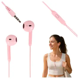 sluchawki-przewodowe-douszne-z-mikrofonem-rozowe-na-kabel-mini-jack-12-m