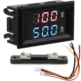 woltomierz-amperomierz-panelowy-dc-50a-100v-miernik-pradu-stalego-60mv-lcd