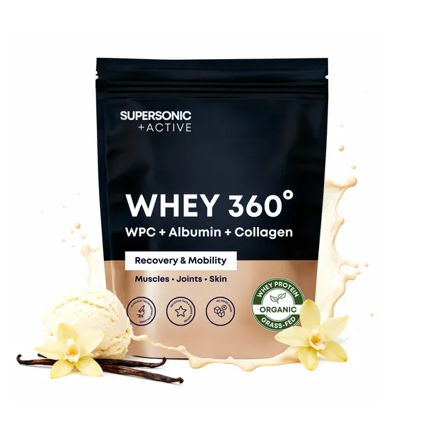 Odżywka białkowa WHEY 360° GRASS-FED SUPERSONIC wanilia śmietanka 500g