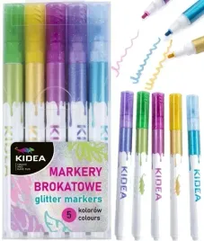 markery-brokatowe-pisaki-5-kolorow-kidea-mazaki-z-polyskiem