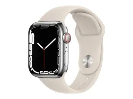 apple-watch-7-41mm-srebrny-stal-cellular-lte-esim-bezowy-pasek-zaplombowany