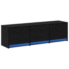 szafka-rtv-z-led-z-paskami-led-czarny-dab-140-x-34-x-40-cm